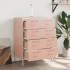 Aparador de acero rosa 68x39x89