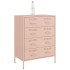 Aparador de acero rosa 68x39x89