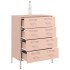 Aparador de acero rosa 68x39x89