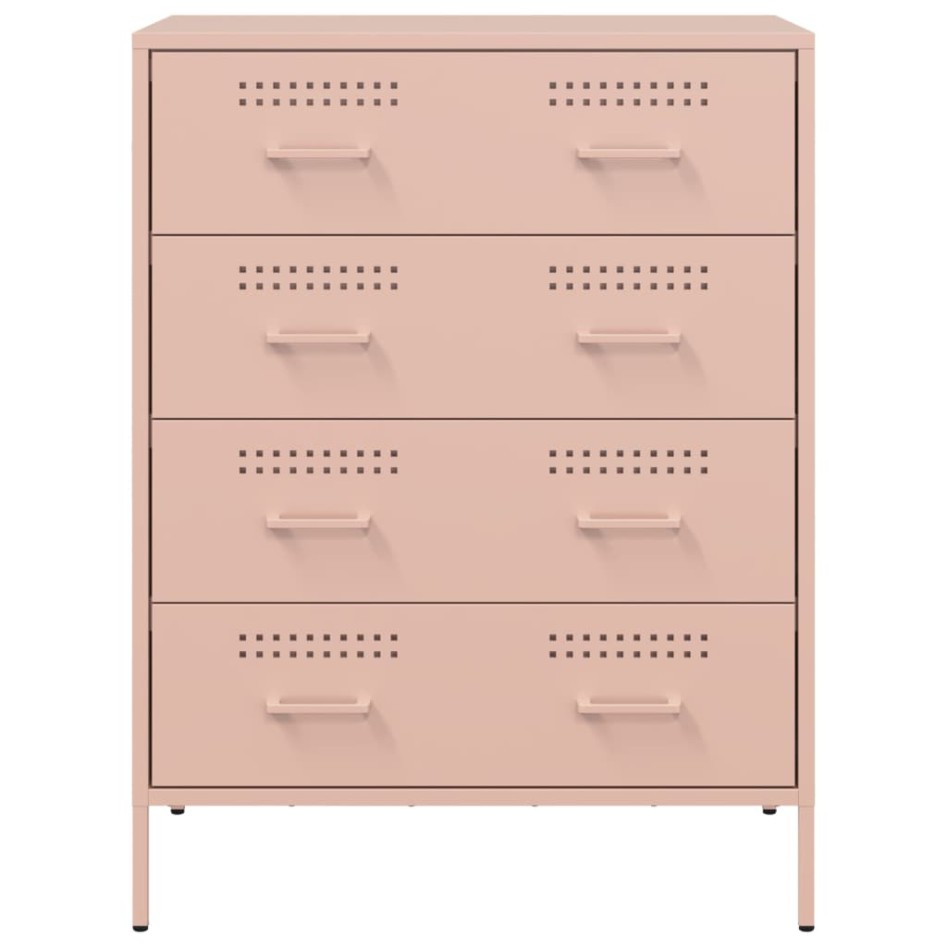 Aparador de acero rosa 68x39x89