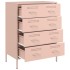 Aparador de acero rosa 68x39x89