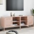 Muebles de TV 2 piezas acero rosa 68x39x50,5