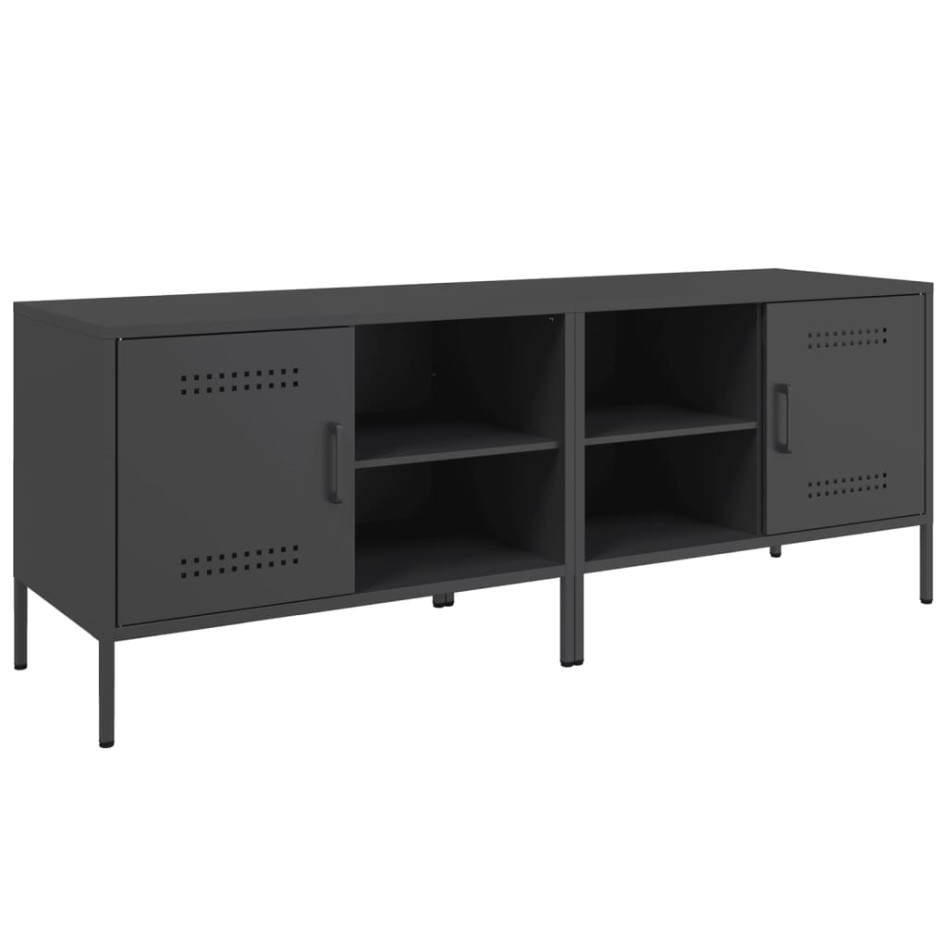Muebles de TV 2 piezas acero negro 68x39x50,5