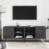Muebles de TV 2 piezas acero negro 68x39x50,5