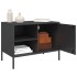 Muebles de TV 2 piezas acero negro 68x39x50,5