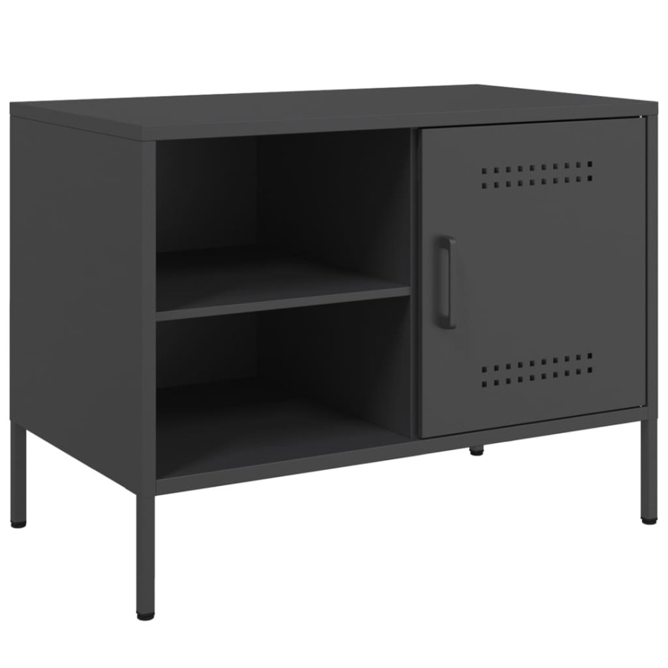 Muebles de TV 2 piezas acero negro 68x39x50,5
