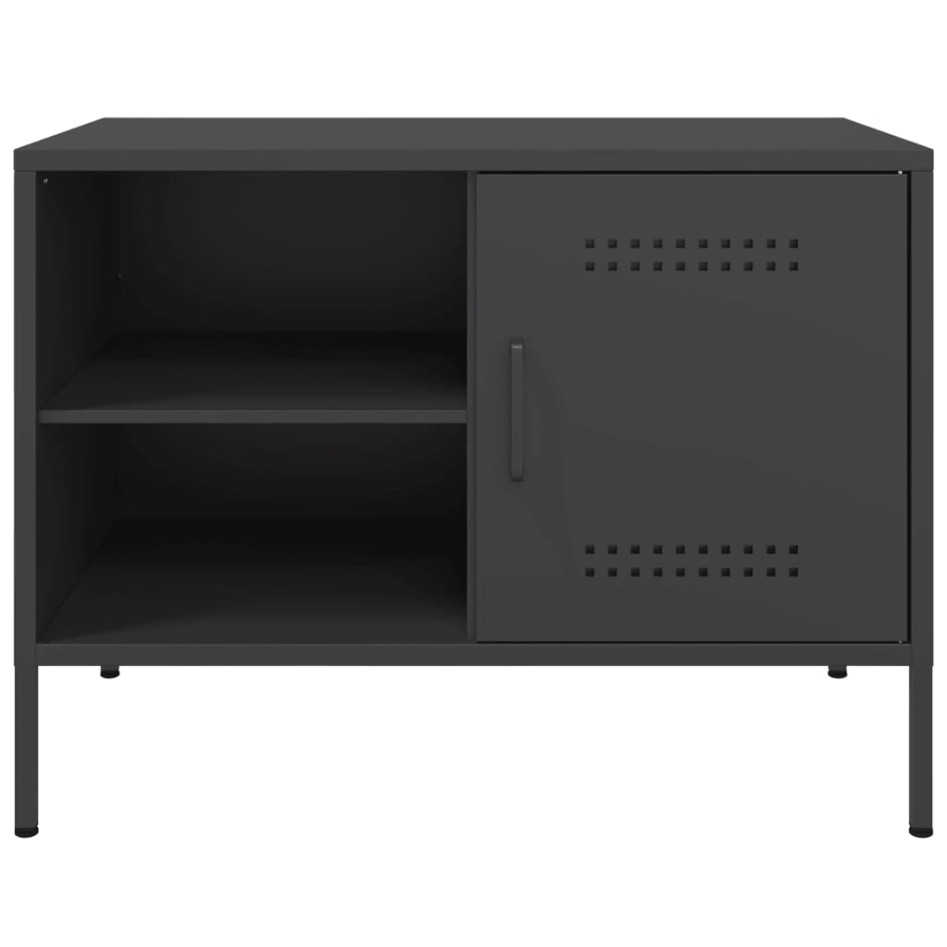 Muebles de TV 2 piezas acero negro 68x39x50,5