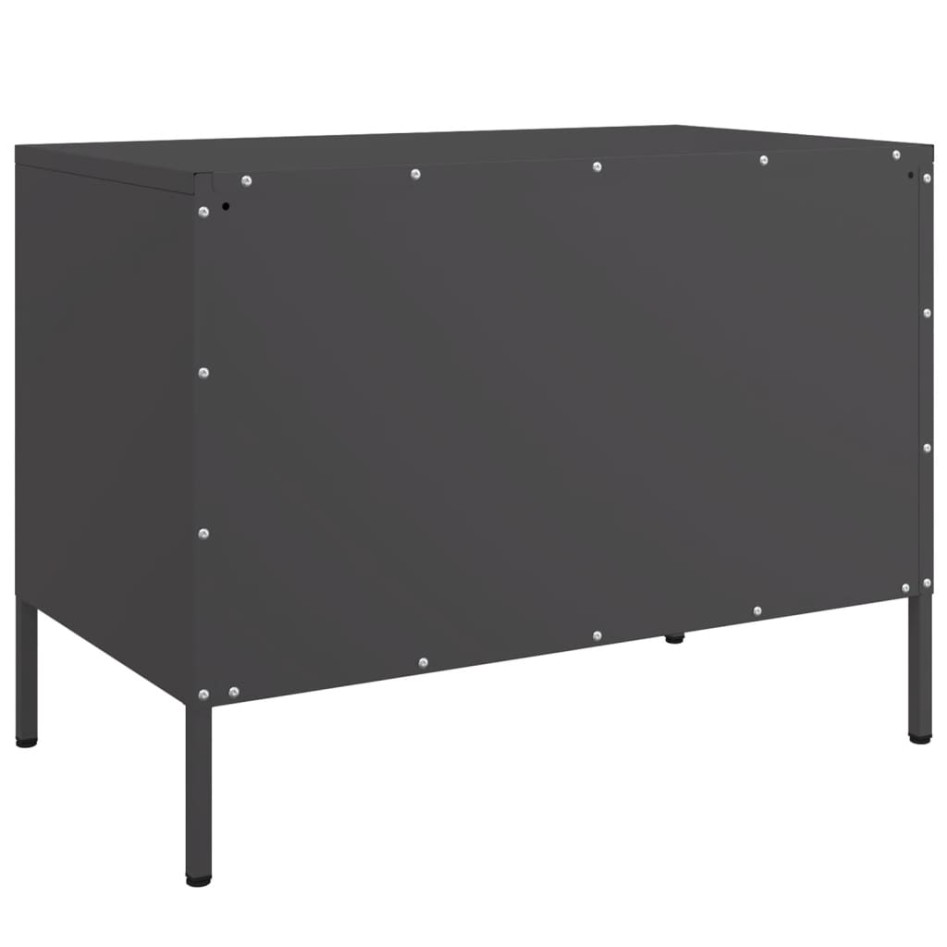 Muebles de TV 2 piezas acero negro 68x39x50,5