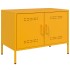 Muebles para TV 2 piezas acero amarillo mostaza 68x39x50,5