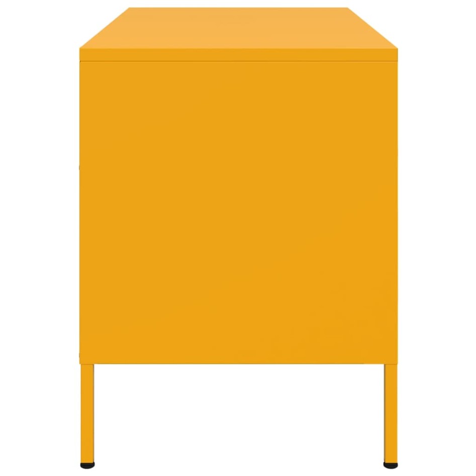 Muebles para TV 2 piezas acero amarillo mostaza 68x39x50,5