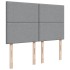 Cama box spring con colchón tela gris claro 140x200