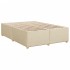 Cama box spring con colchón tela color crema 140x200