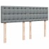 Cama box spring con colchón tela gris claro 140x200