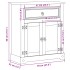 Armario de baño Corona madera maciza de pino 70x33x80
