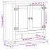 Armario de baño Corona madera maciza de pino 70x33x71,5