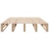 Estructura de cama sin colchón madera maciza de pino 140x190