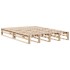 Estructura de cama sin colchón madera maciza de pino 140x190