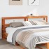 Cabecero de cama con estantes madera maciza pino marrón 200