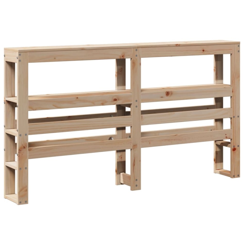 Cabecero de cama con estantes madera maciza de pino 150