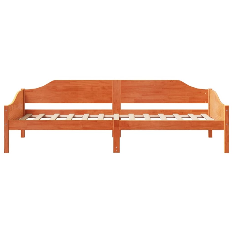 Estructura de cama sin colchón madera maciza marrón 90x190