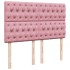 Cama box spring con colchón terciopelo rosa 140x200