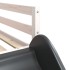 Litera con tobogán y escalera madera maciza blanco 90x200