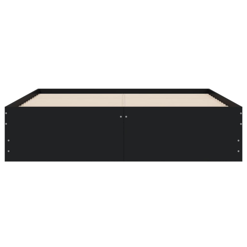 Cama con cajones madera de ingeniería negro 120x200