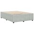 Estructura de cama sin colchón terciopelo gris claro 140x190