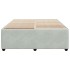 Estructura de cama sin colchón terciopelo gris claro 140x200