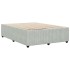 Estructura de cama sin colchón terciopelo gris claro 140x200