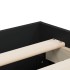 Cama con cajones madera de ingeniería negro 120x200