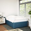 Estructura de cama de terciopelo azul 120x200 cm