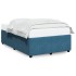 Estructura de cama de terciopelo azul 120x200