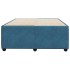Estructura de cama de terciopelo azul 120x200
