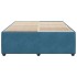 Estructura de cama de terciopelo azul 140x190