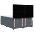 Cama box spring con colchón terciopelo gris oscuro 140x190