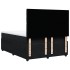 Cama box spring con colchón terciopelo negro 140x190
