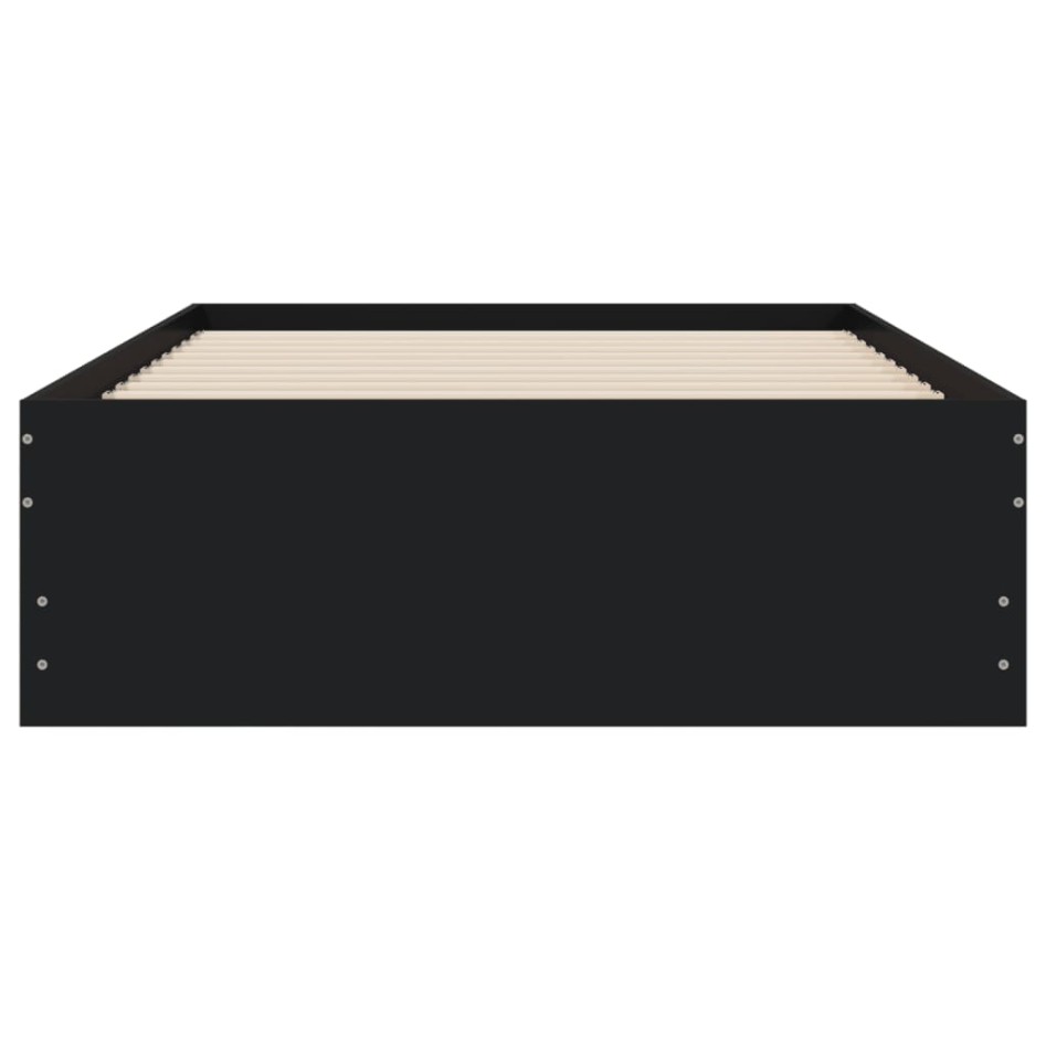 Cama con cajones madera de ingeniería negro 100x200