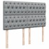 Cama box spring con colchón tela gris claro 140x190