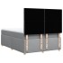 Cama box spring con colchón tela gris claro 140x190