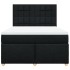Cama box spring con colchón tela negro 140x190