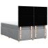Cama box spring con colchón tela gris claro 140x190