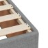 Cama box spring con colchón tela gris claro 140x190