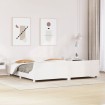 Cama sin colchón madera maciza de pino blanca 180x200 cm