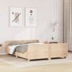 Estructura de cama sin colchón madera maciza de pino 160x200 cm