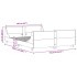 Estructura de cama sin colchón madera maciza de pino 160x200