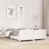 Estructura de cama sin colchón madera de pino blanca 140x200