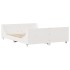 Estructura de cama sin colchón madera de pino blanca 140x200