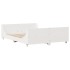 Estructura de cama sin colchón madera de pino blanca 140x200