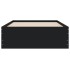 Cama con cajones madera de ingeniería negra 90x200